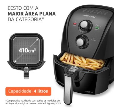 Fritadeira Sem Óleo Air Fryer 4l Mondial 1500W AFN-40-BFT