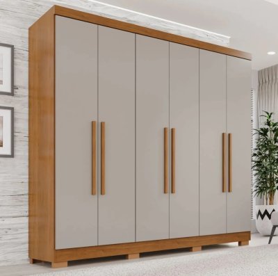Guarda-roupa Casal 6 Portas 2 Gavetas França Wt